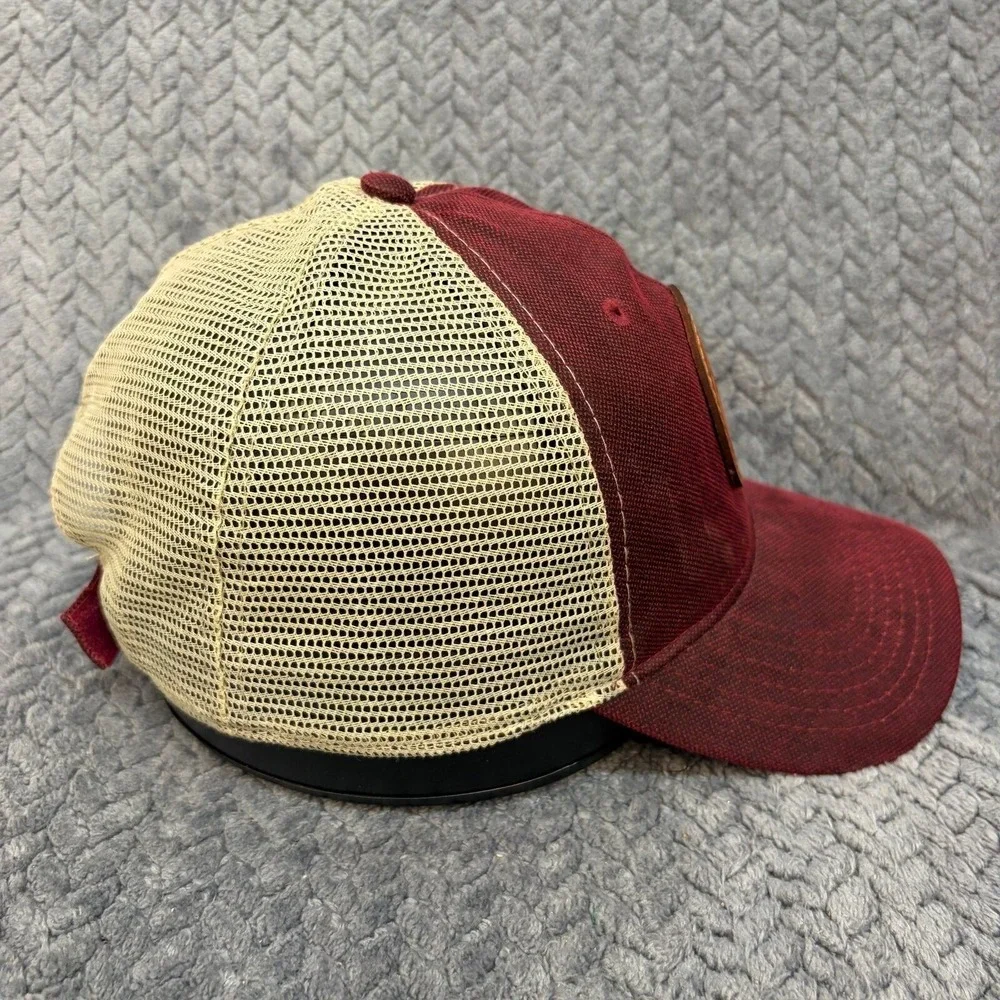 Outdoor Cap Home of Bowadx Trucker Hat Burgundy Tan Mesh WCV-100M